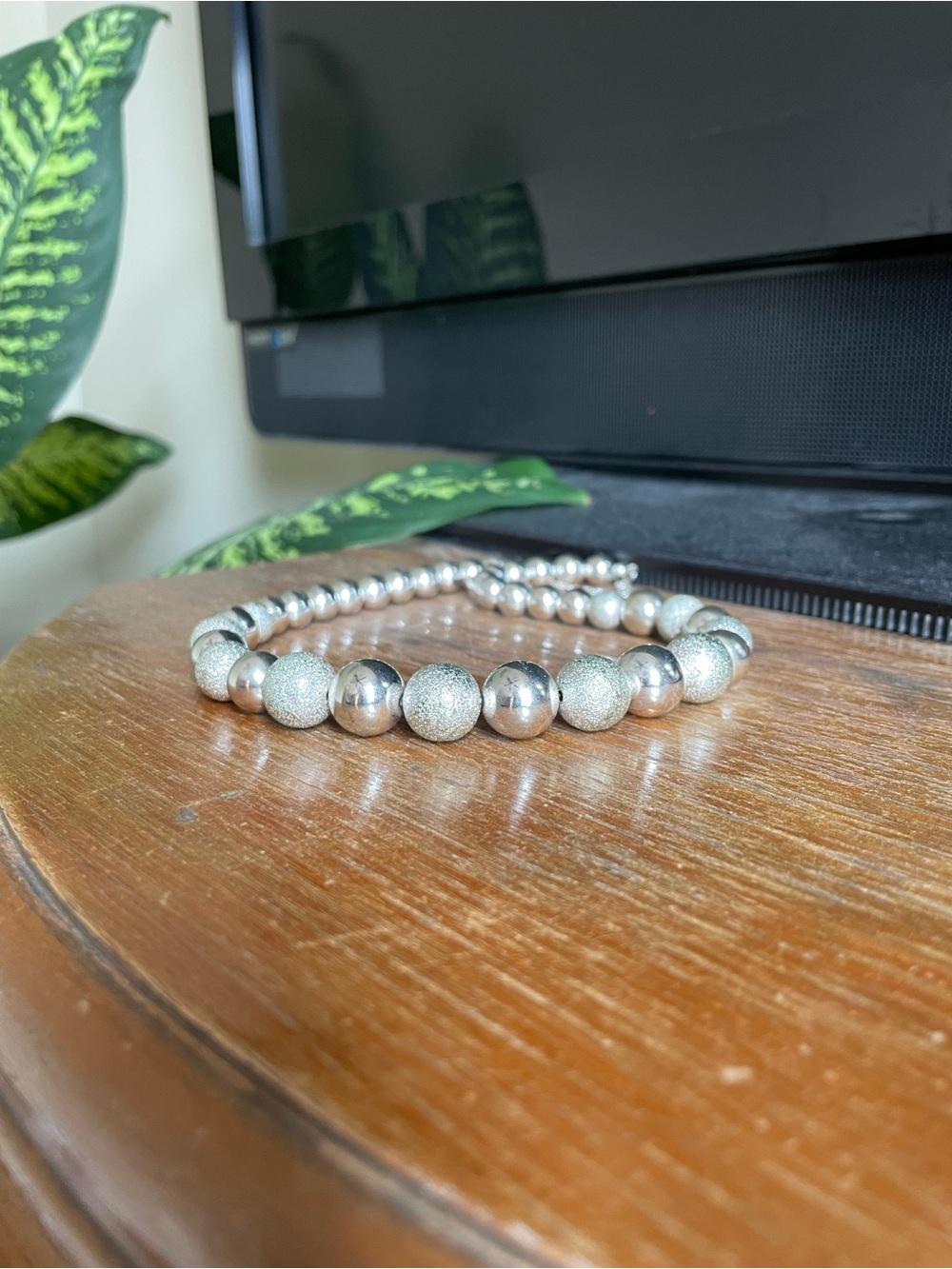Silver Beaded Necklace